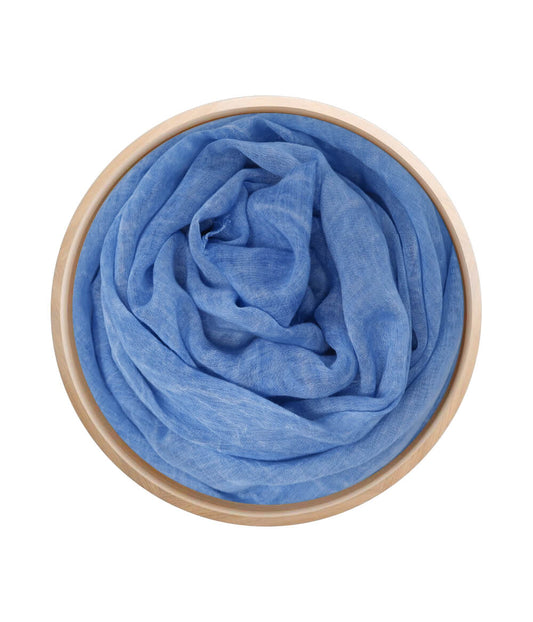 Bamboo Scarf Solid Blue 17