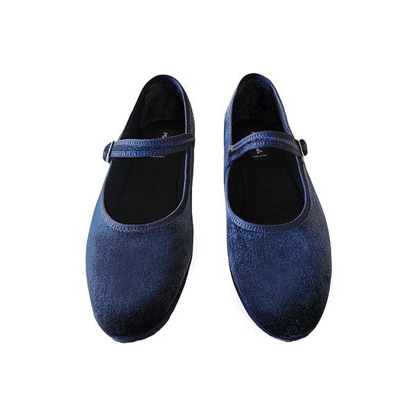 Ginger - Mary Jane Blue Seta