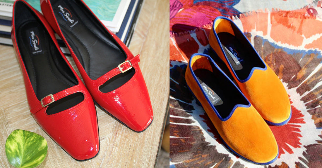 Italian leather ballerina flats