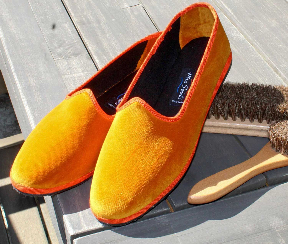 how to care for your velvet Friulane shoes
