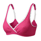Valentina Cross Bralette Fuchsia/White