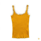 Valentina Camisole Golden Yellow/White