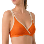 Valentina Cross Bralette Sun Orange/White