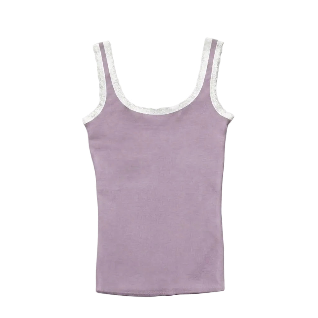 Valentina Camisole Lavender/White