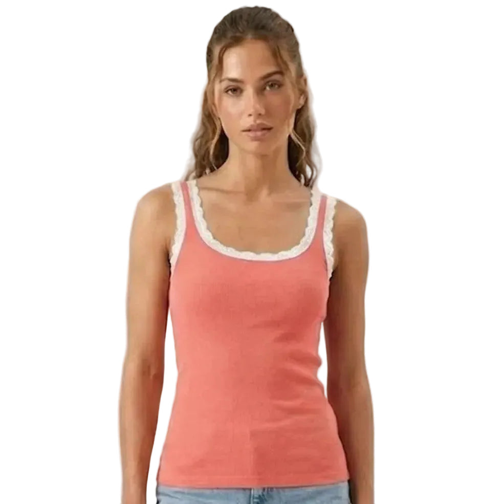 Valentina Camisole Calypso Coral/White