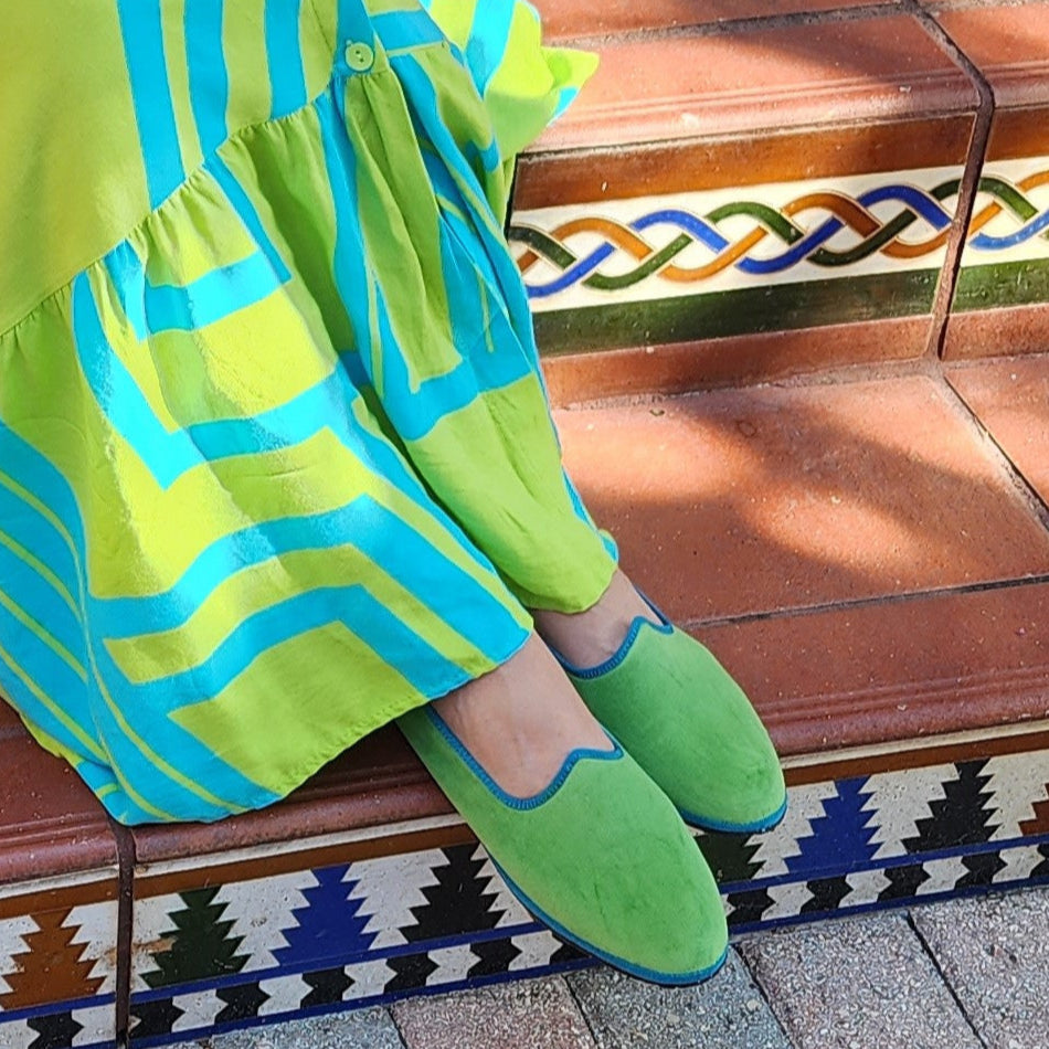 Tradizionale Bicolor Verde Acido-Petrolio