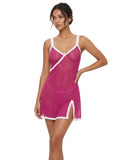 Valentina Chemise Fuchsia/White