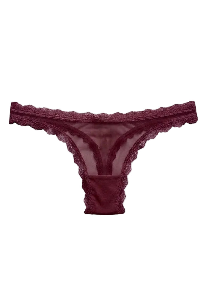Valentina Low Rider Thong Beaujolais