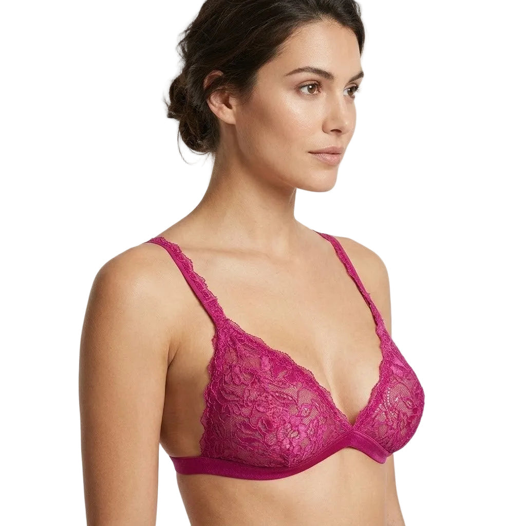 My Way Triangle Bralette Fuchsia