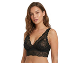 My Way Long Line Bralette Black