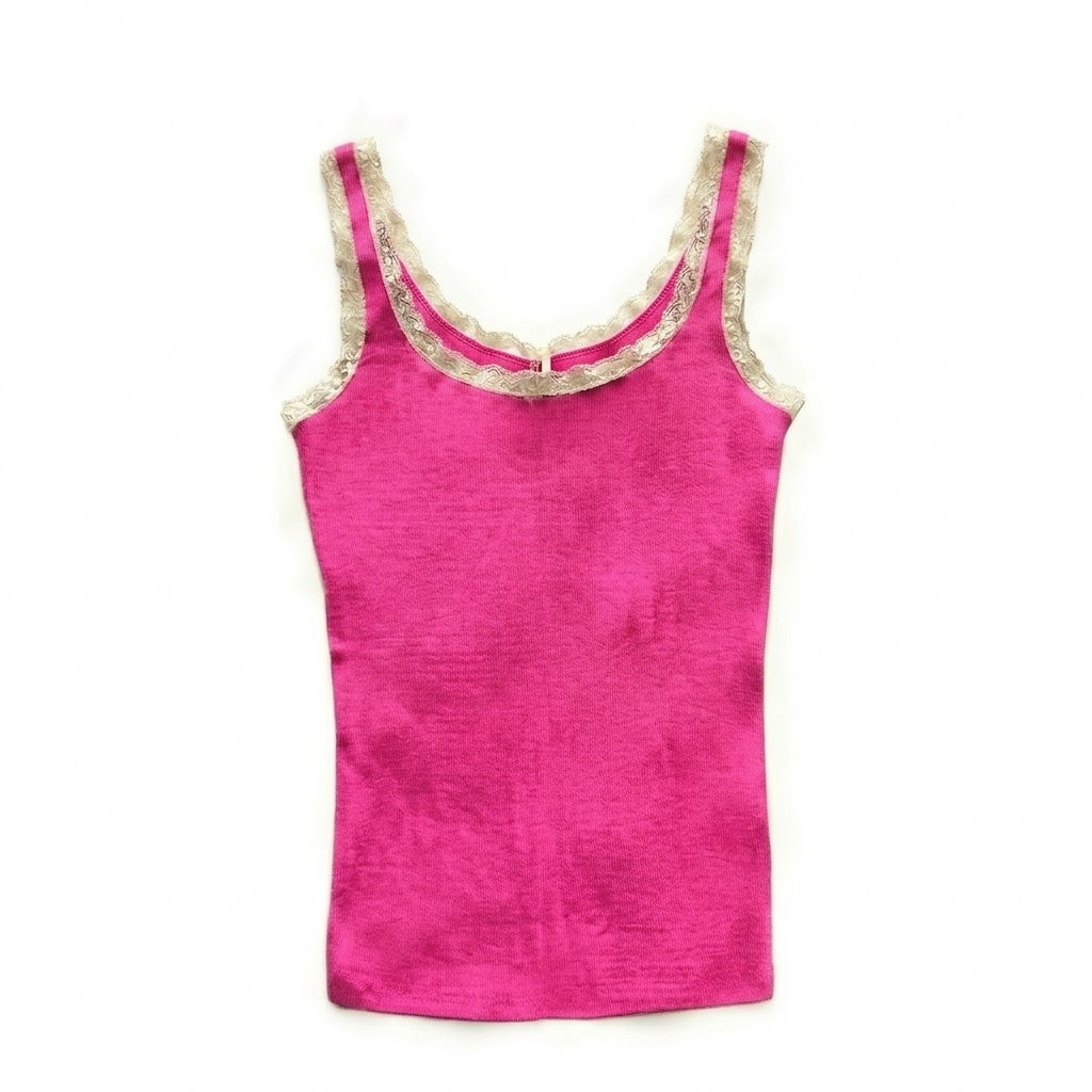 Valentina Camisole Fuchsia/White