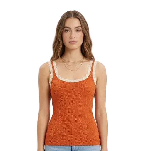 Valentina Camisole Sun Orange/White