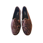 Moirette Burn Out Lurex Marrone