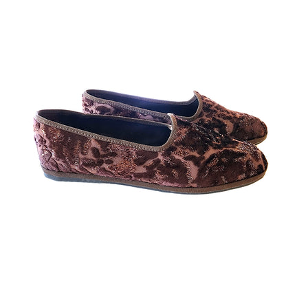 Moirette Burn Out Lurex Marrone