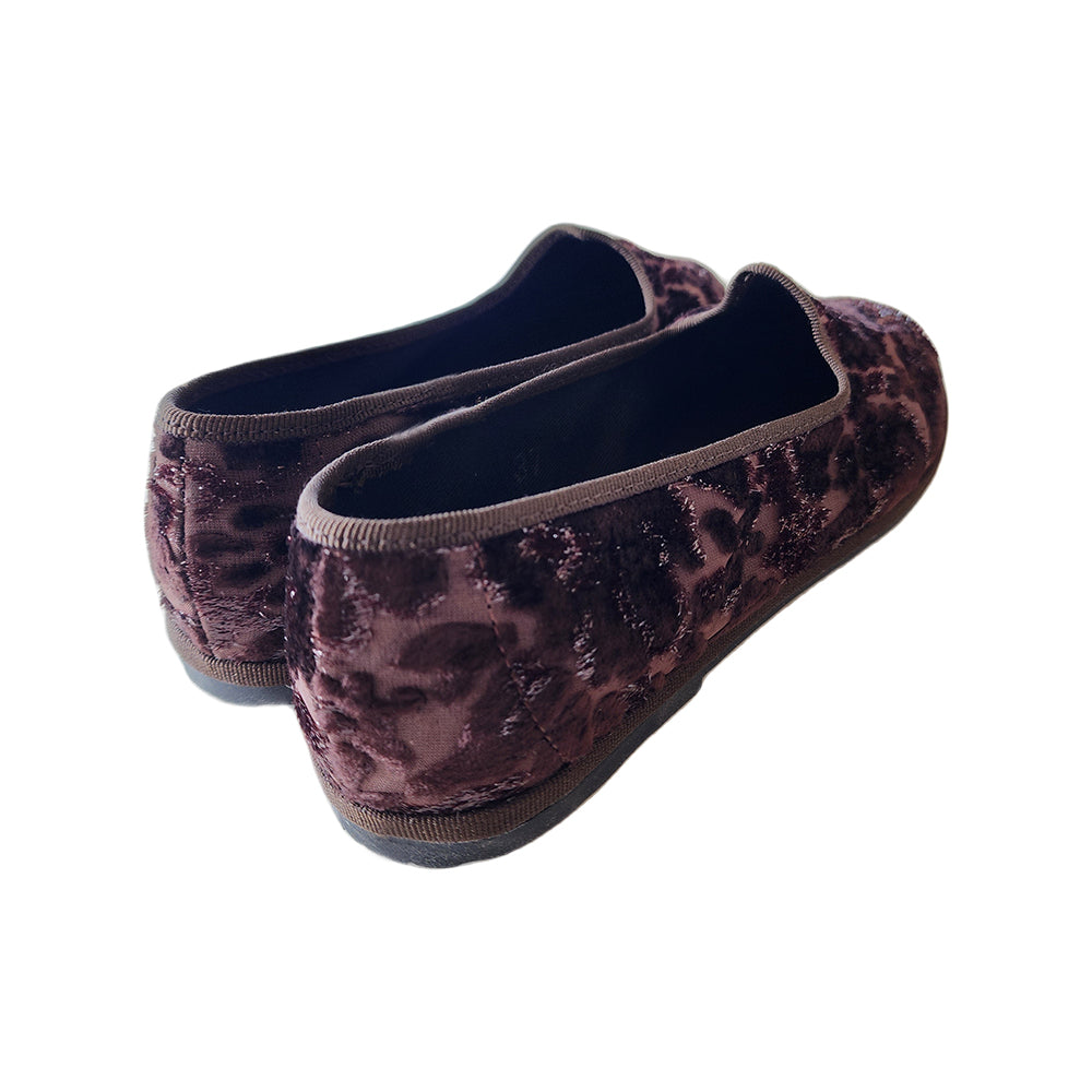 Moirette Burn Out Lurex Marrone