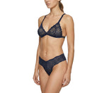 My Way Low Rider Thong Navy Blue