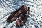 Moirette Burn Out Lurex Marrone
