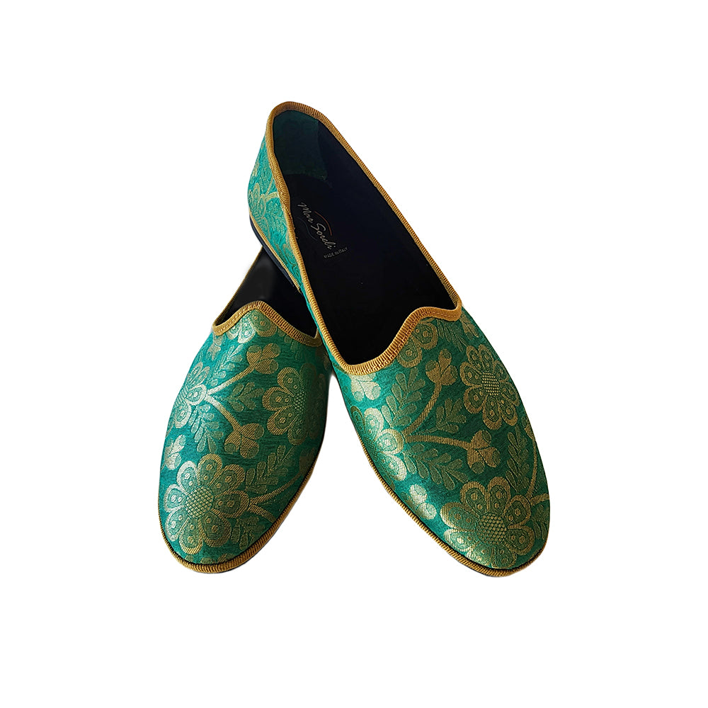 Friulane Flats - VERDE/ORO | Handmade in Italy