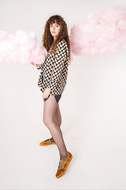 Ginger - Mary Jane Ocra Seta