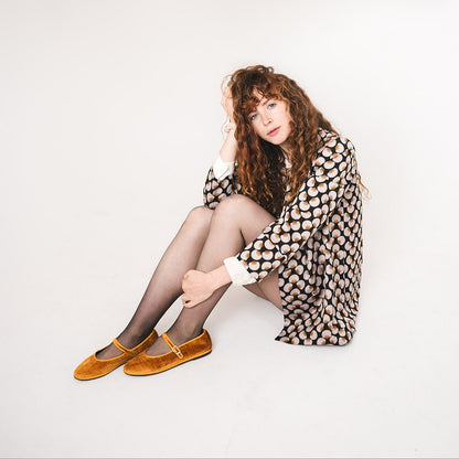 Ginger - Mary Jane Ocra Seta