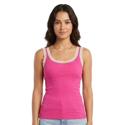 Valentina Camisole Fuchsia/White