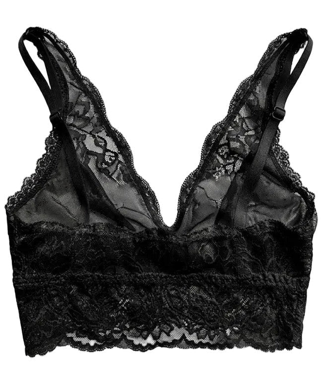 My Way Long Line Bralette Black
