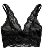 My Way Long Line Bralette Black