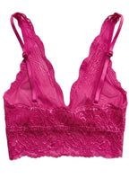 My Way Long Line Bralette Fuchsia