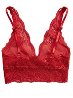 My Way Long Line Bralette Tango Red