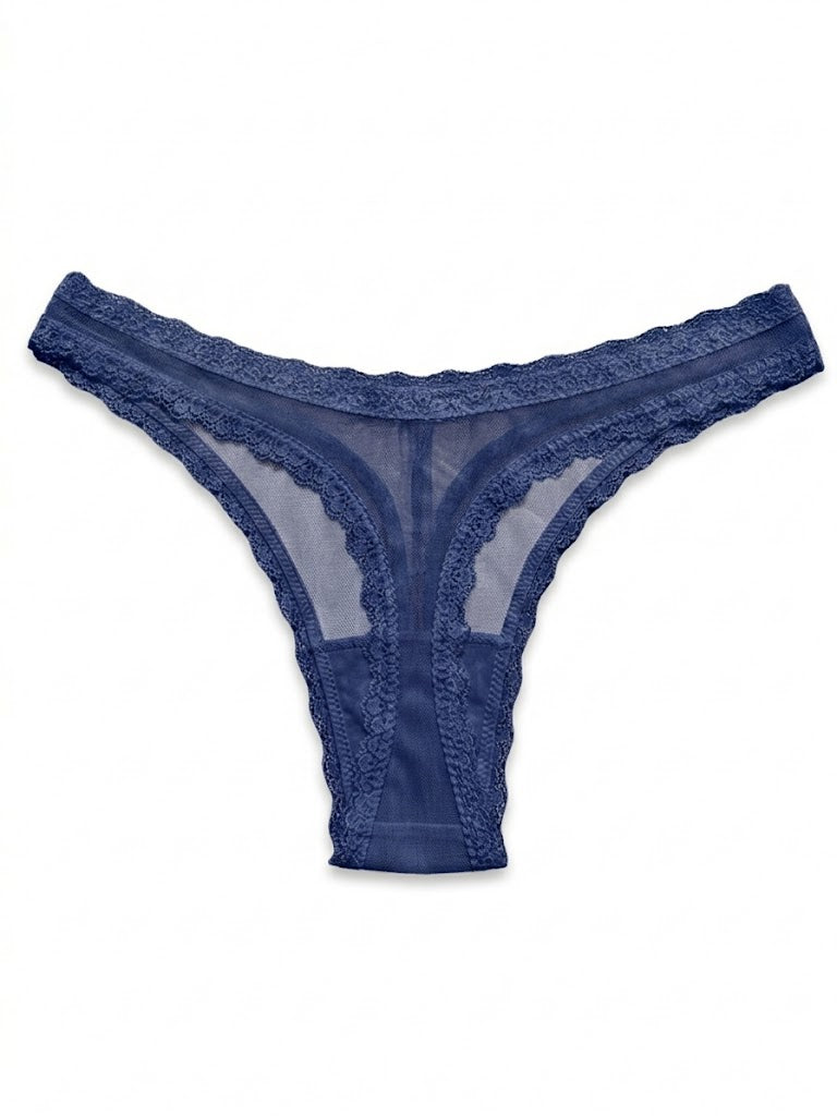 Valentina Low Rider Thong Navy Blue