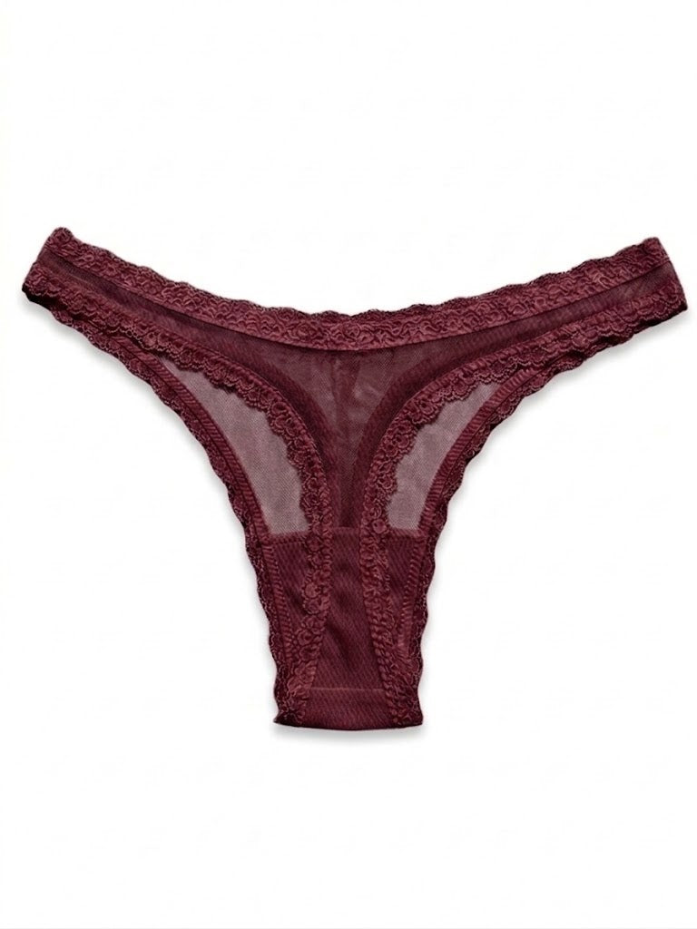 Valentina Low Rider Thong Beaujolais
