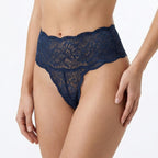 My Way Mid Rise Thong Navy Blue