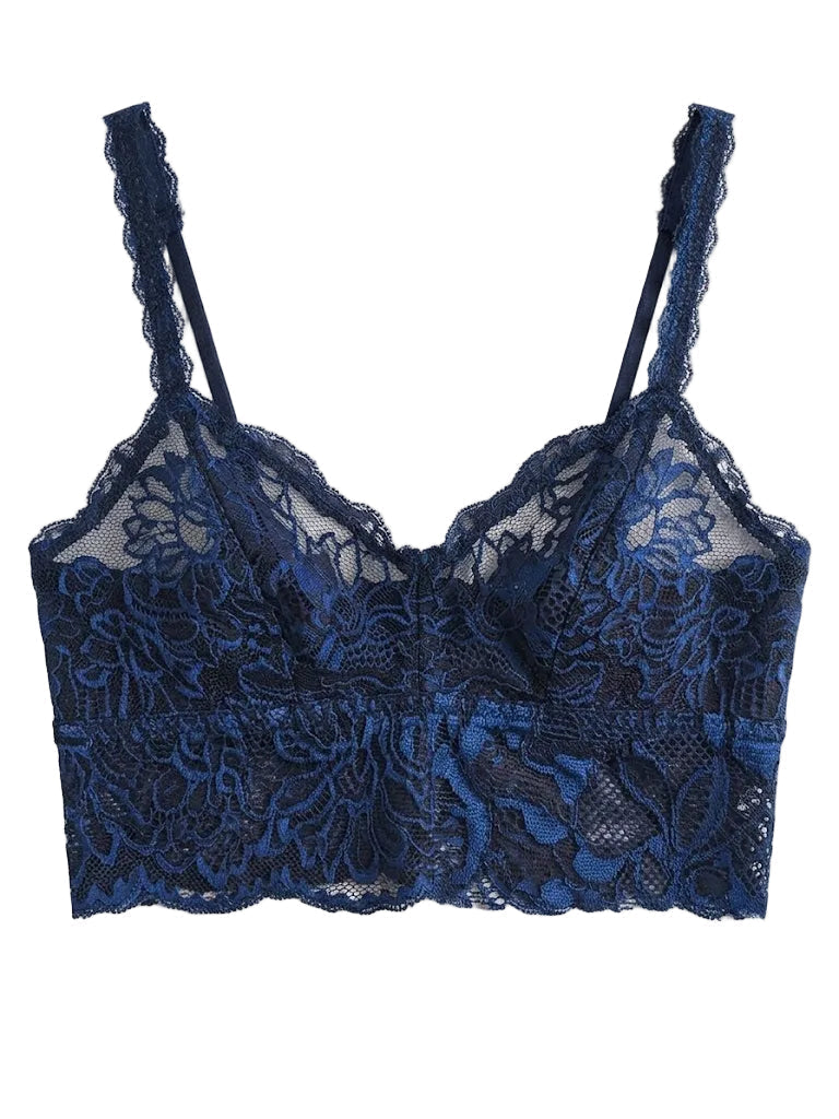 My Way Soft Crop Bustier Navy Blue