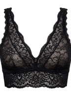 My Way Long Line Bralette Black