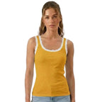 Valentina Camisole Golden Yellow/White