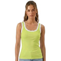 Valentina Camisole Pistacchio/White
