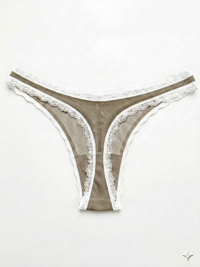 Valentina Low Rider Thong Sage/White